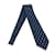 Hermès Cravate à motif de feuilles de soie bleu sarcelle Hermes Paris Vintage  ref.874591