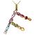 DOLCE & GABBANA COLLANA PENDENTE F CHARM ARCOBALENO T50 collana in oro giallo - vista 2