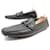 LOUIS VUITTON MONTE CARLO MOCCASIN SHOES 13 47 LEATHER TAIGA SHOES Dark grey  ref.875179