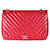 Timeless Chanel Pink Lambskin Chevron Jumbo Single Flap Bag Leather  ref.875739