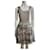 Diane Von Furstenberg DvF Dancer dress Silvery Grey Silk  ref.876415