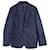Veste Blazer Lanvin à Boutonnage Simple en Polyester Bleu Marine  ref.876522