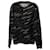 Suéter de gola redonda com logotipo Balenciaga em lã preta estampada  ref.876545