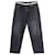 Jeans a gamba dritta con logo Balenciaga in vita in cotone nero  ref.876606
