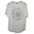 T-Shirt Balmain Coin Logo en Coton Blanc Écru  ref.876609