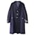 Cappotto Lungo Ricamato Logo Gucci in Cashmere Blu Navy Cachemire Lana  ref.876611