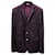 Versace Collection Blazer ajusté à boutonnage simple en laine violet foncé  ref.876613