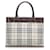 Burberry Brown House Check Tote Multiple colors Beige Leather Cloth Pony-style calfskin Cloth  ref.876997