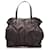 Gucci Brown GG Nylon Full Moon Tote Dark brown Leather Pony-style calfskin Cloth  ref.876999