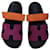 Hermès Sandales Cuir Multicolore  ref.877059