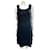 Diane Von Furstenberg Robe droite DvFDemeta avec fichou de soie Laine Viscose Noir  ref.877170