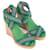 TORY BURCH  Sandals T.US 7.5 cloth Green  ref.877384