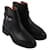 Kelly Hermès HERMES  Ankle boots T.EU 38 Leather Black  ref.877472