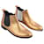 BONPOINT  Ankle boots T.EU 36 Leather Golden  ref.877529