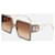 Dior 30MONTAIGNE SU Übergroße, quadratische Sonnenbrille in warmem Taupe. Referenz: 30MTSUXR_55F1 Beige Metall Acetat  ref.877819