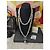 Chanel CC A19Set collana orecchini La Pausa Cruise con perle blu logo C - vista 7