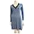 Diane Von Furstenberg Abito DvF in jersey di seta color celeste con fantasia Blu  ref.878536