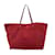 Fendi Red Corduroy Velvet Tote Shoulder Bag Leather Straps  ref.878698