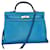 Hermès Kelly 35 Blue Navy blue Leather  ref.878757