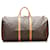 Louis Vuitton Brown Monogram Keepall 60 Leather Cloth  ref.878799