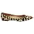 Sapatilhas de balé Valentino Rockstud em cabelo de pônei com estampa animal Lã Crina  ref.878867