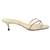 Manolo Blahnik Sandal in Cream Leather White  ref.878868