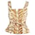 Gilet tie-dyed con cintura Ulla Johnson Denia in cotone beige  ref.878876