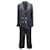 Conjunto Max Mara de traje a rayas con botonadura forrada en lino gris oscuro  ref.878884
