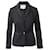 Maje Contrast Trim Tailored Jacket in Black Cotton  ref.878894
