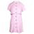 Vestido camisero de manga corta de algodón rosa Sandro Paris  ref.878899