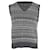 Chaleco gris de algodón de seda con cuello de pico Fair Isle de Polo Ralph Lauren  ref.878932