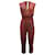 Maje Printed V-Neck Jumpsuit in Red Viscose Cellulose fibre  ref.878950