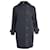 Lanvin Button-Front Trench Coat in Black Polyester  ref.878953