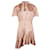 Sandro Paris Printed Asymmetric Hem Dress in Beige Polyester  ref.879000