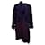 Sacai Robe droite à bretelles et manches longues en rayonne imprimée violette Fibre de cellulose  ref.879002