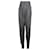 Isabel Marant Pantalon droit taille haute plissé en laine vierge grise  ref.879021