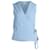 Diane Von Furstenberg Sleeveless Wrap Top in Blue Viscose Blend Cellulose fibre  ref.879052