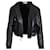 Valentino Garavani Kurze Jacke mit Kapuze von Valentino aus schwarzem Lammleder  ref.879067