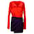 Autre Marque The Attico Colorblock Wrap-Style Mini Dress in Red-Blue Acetate Cellulose fibre  ref.879068