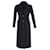 Einreihiger langer Mantel von Salvatore Ferragamo aus schwarzem Kaschmir Wolle  ref.879078