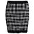 Balmain Checked Pencil Skirt in Multicolor Viscose Python print
