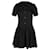 Sandro Plissee-Twill-Minikleid aus schwarzem Polyester  ref.879100