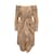 Maje Rulylla Chemise mi-longue à épaules dénudées en coton terracotta Marron  ref.879158