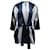 Maje Vadom Patchwork Denim Kimono in Blue Cotton  ref.879170