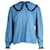 Autre Marque Rixo Misha Peter Pan Collar Shirt in Blue Cotton  ref.879179
