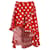 Autre Marque Caroline Constas Adelle Asymmetric Ruffled Polka-Dot Skirt in Red Cotton  ref.879220