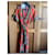 Diane Von Furstenberg Wrap dress Black White Orange Silk Viscose  ref.879271