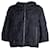 Moncler Crumpled Texture Quilted Jacket in Navy Blue Polyamide Nylon  ref.880153
