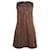 MAX & CO. Ärmelloses A-Linien-Kleid aus braunem Acetat Zellulosefaser  ref.880203