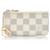 Louis Vuitton Blanc Damier Azur Pochette Cles Toile  ref.880571